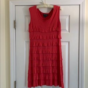 Orange sleeveless summer dress